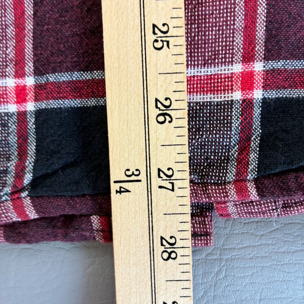 Rocawear Grit Iron Work Wear Mens Large Red Black Plaid Lined Flannel Shirt Read - Picture 12 of 14